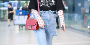 Mei Ting feels so confident in dressing after losing weight successfully (she wears an ordinary black T-shirt and jeans in an international style)