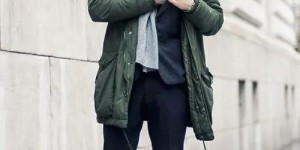 What looks best with a parka and coat (to keep out the cold and be a stylish man at the same time)