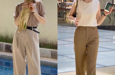 T-shirt + wide-leg pants are really bad (seeing these fashion demonstrations are not vulgar but more advanced)